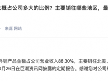 安联锐视：外销产品金额占公司营业收入88.30%