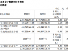 共创草坪2023年营收24.61亿净利4.31亿 董事长王强翔薪酬74.82万
